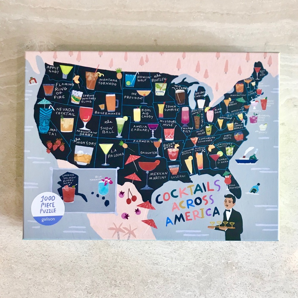 1,000 Piece Puzzle: Cocktails Across America